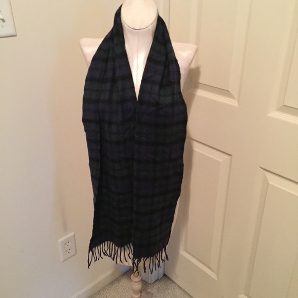 100% cashmere men’s scarf print ad item unused